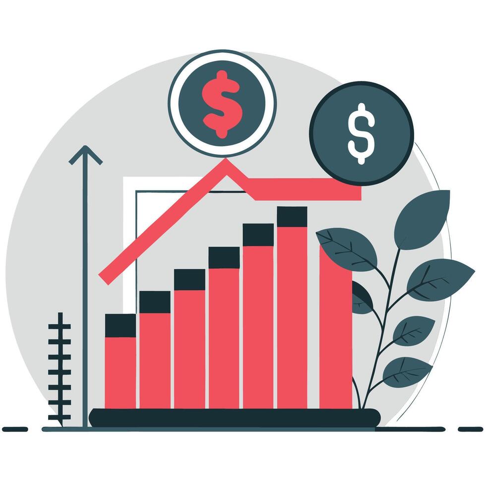 Visualizing the Intricacies of Finance Through Conceptual Illustration vector