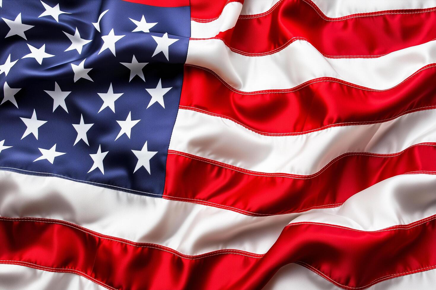 Vibrant USA Flag Flutters Beautifully in the Gentle Wind Capturing the Essence of Freedom photo