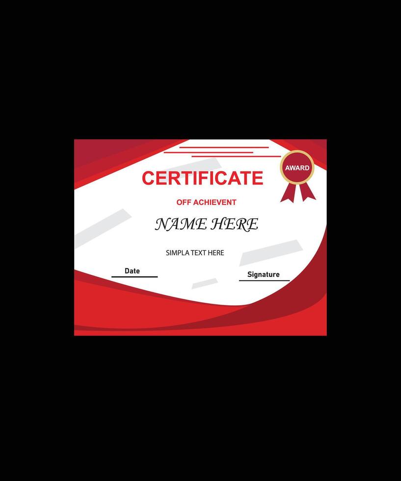 modern certificate design template layout vector