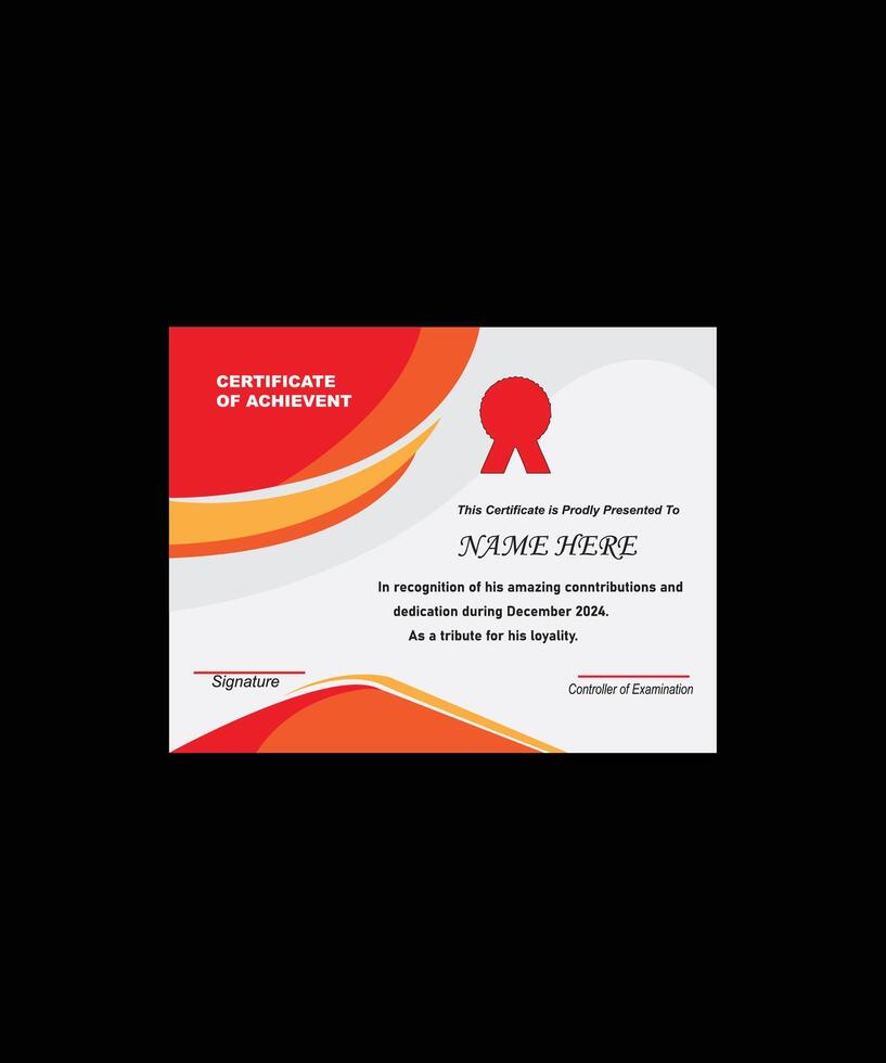 modern certificate design template vector
