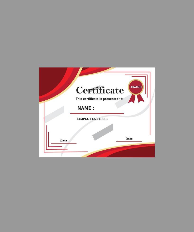 modern luxury certificate design vector