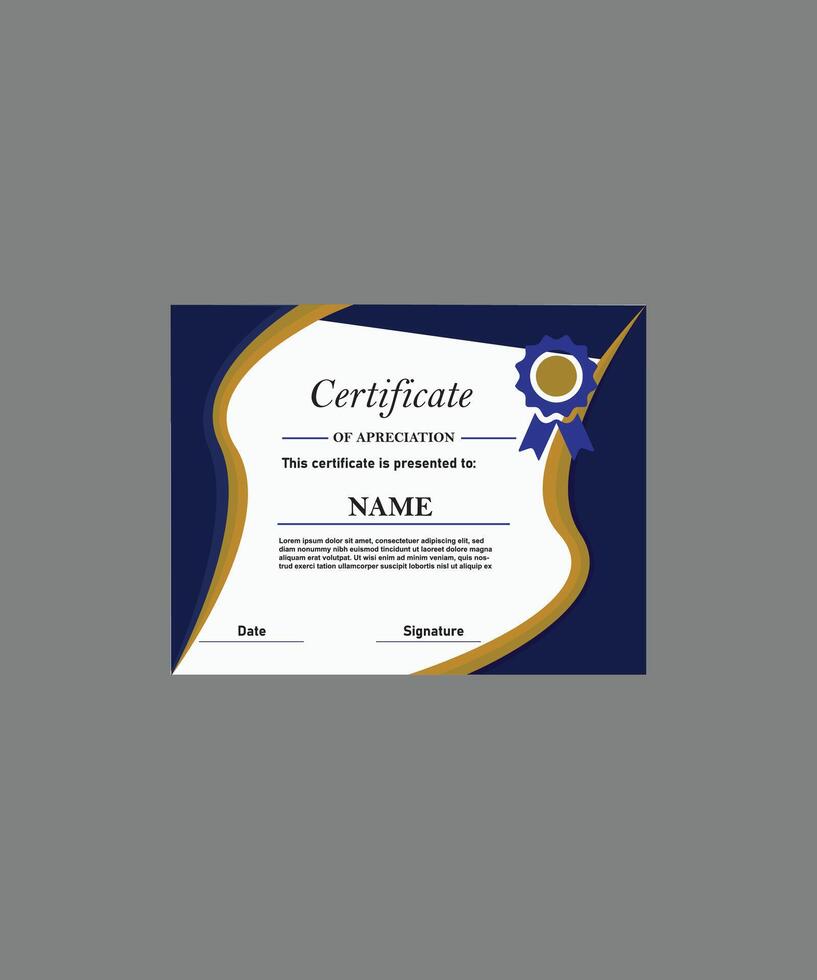 Modern certificate design vector