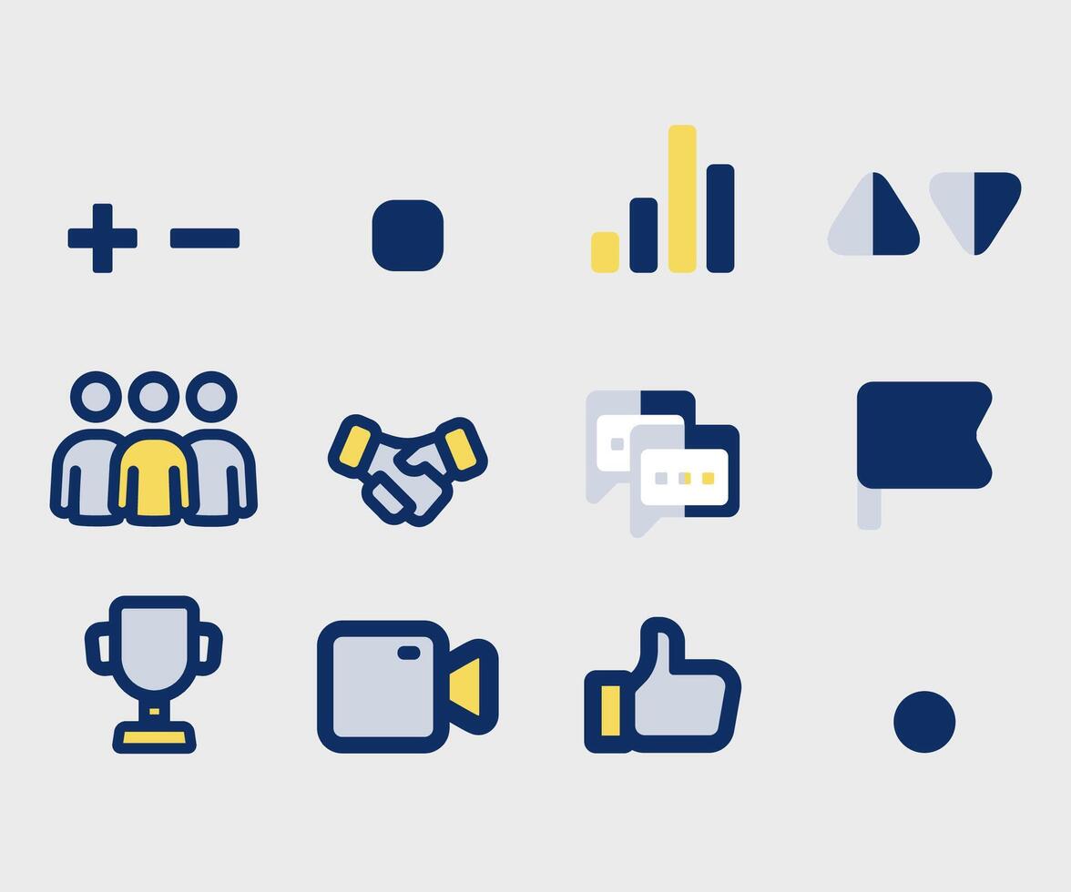 Business and Communication Icons Set vector