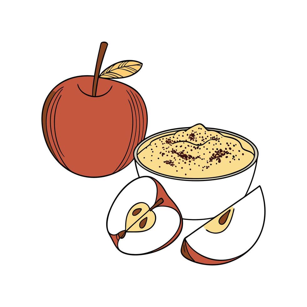 Comforting Amaranth Apple Cinnamon Mash vector