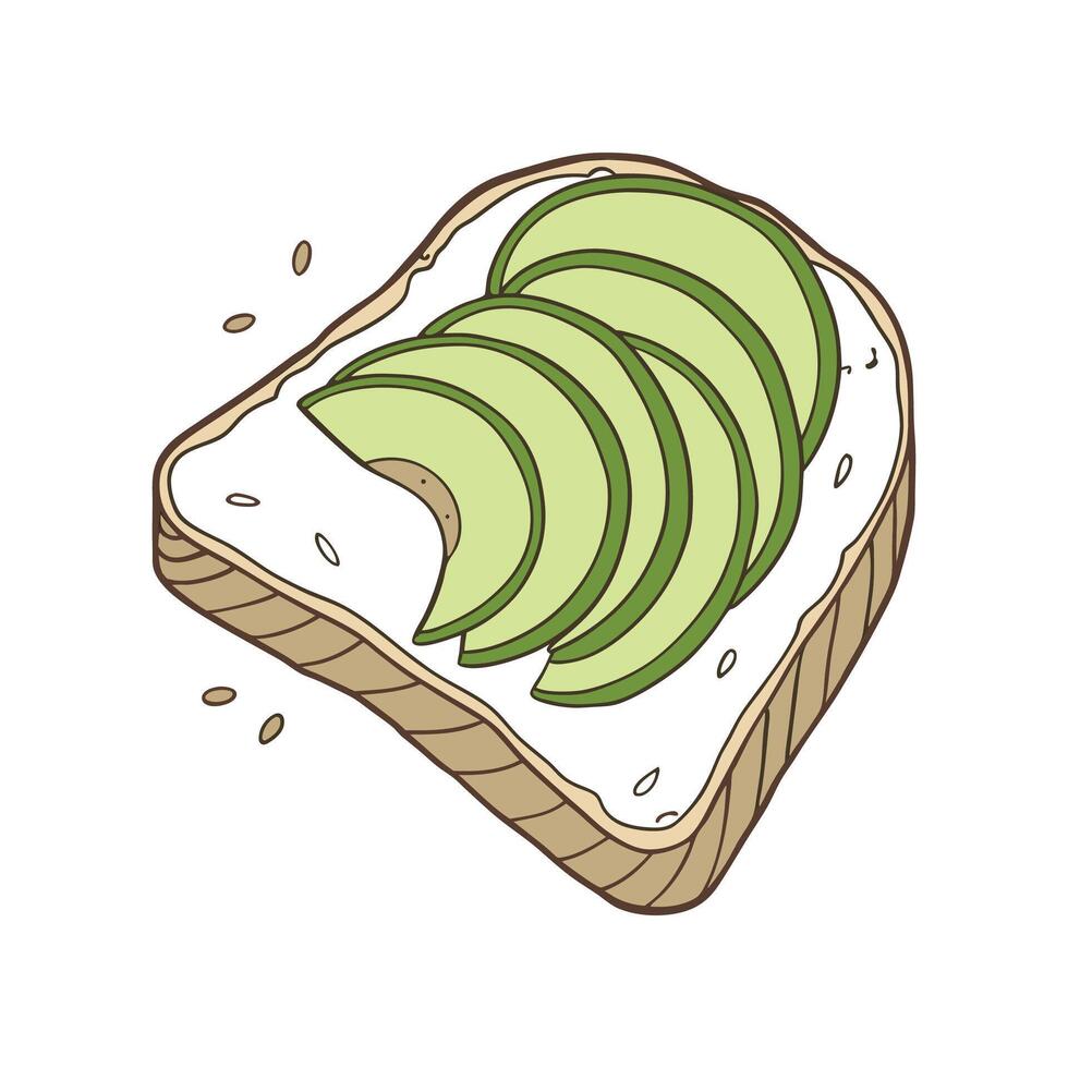 Nutritious Avocado Whole Wheat Toast Mash vector