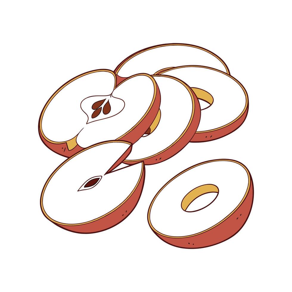 Nutritious Baked Apple Rings Easy Recipe vector