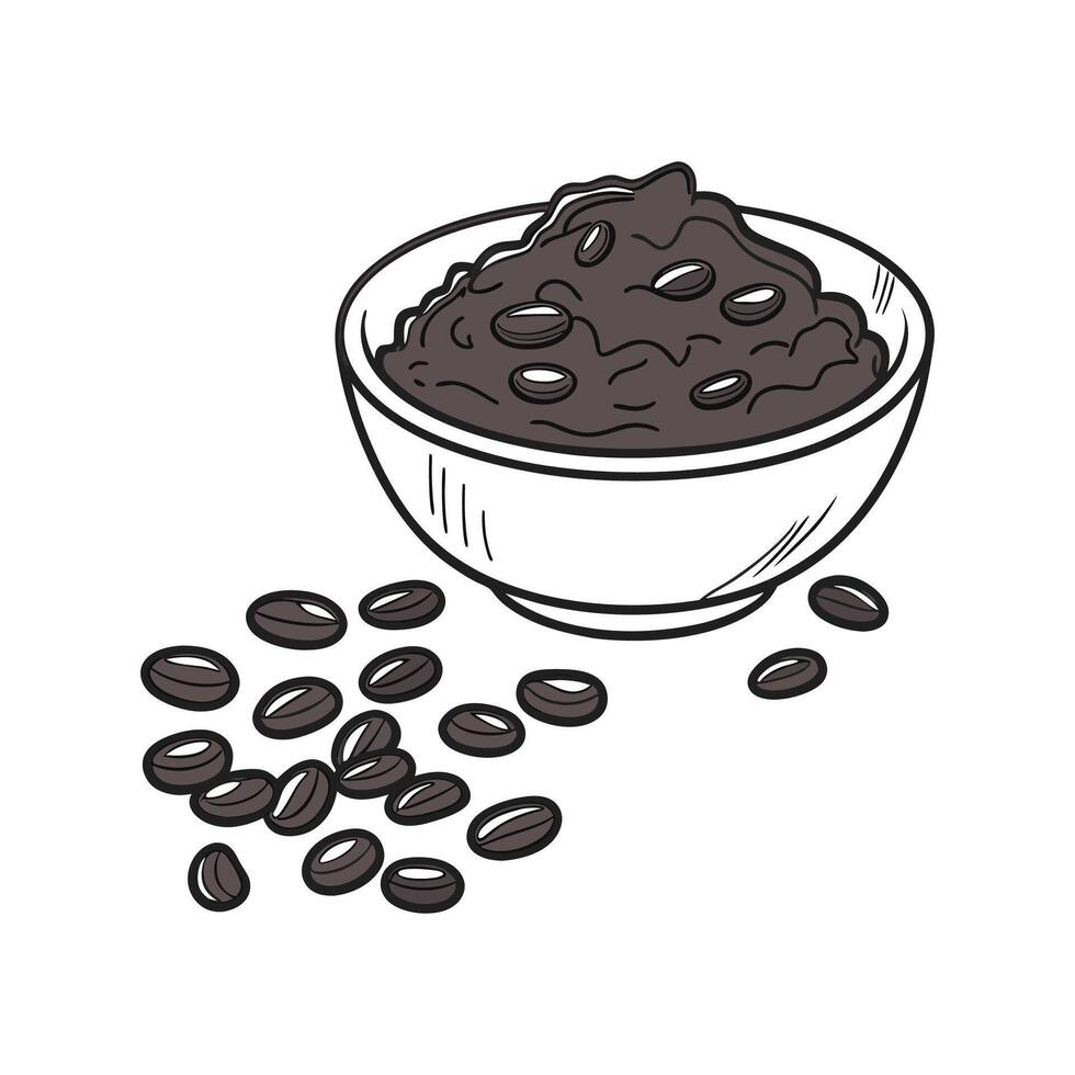 Delicious Black Beans Masht Flavorful Dish vector
