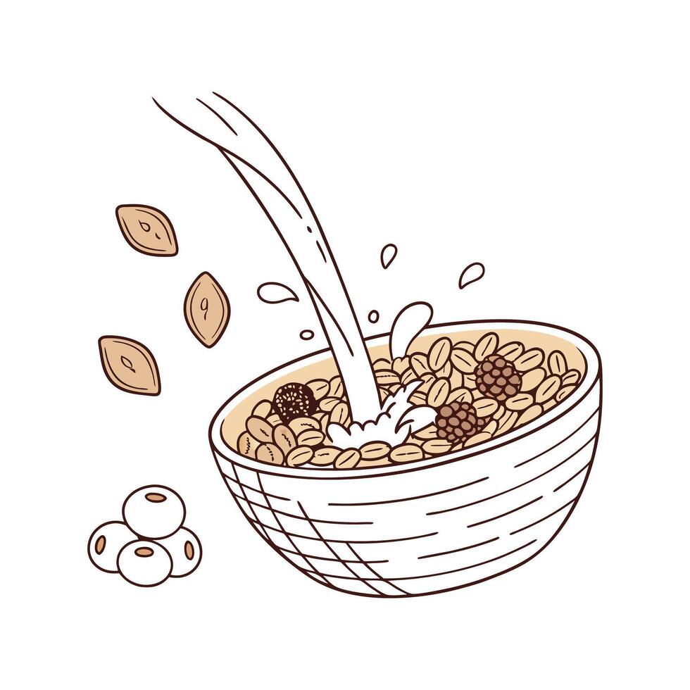 Flavorful Buckwheat Cereal Easy Recipe vector