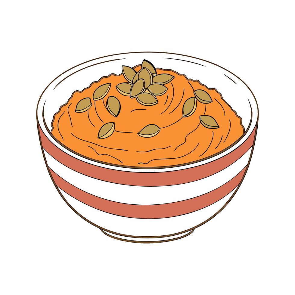 Flavorful Buckwheat Pumpkin Mash Delight vector