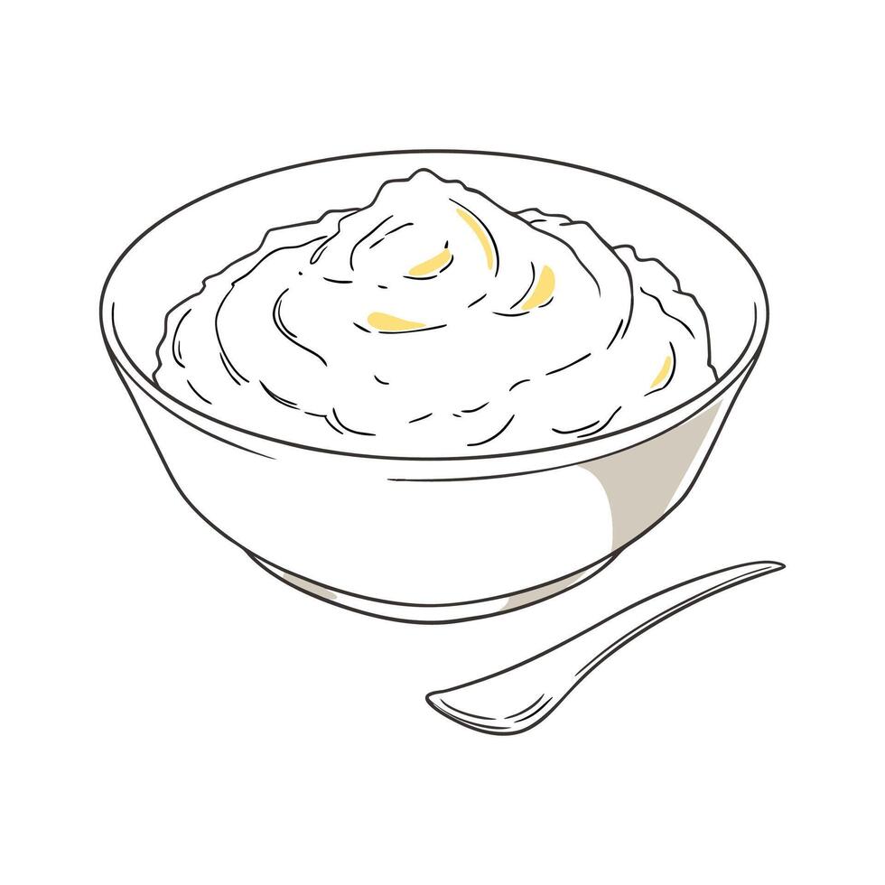 Tasty Buttermilk Mash Nutritious Delight vector