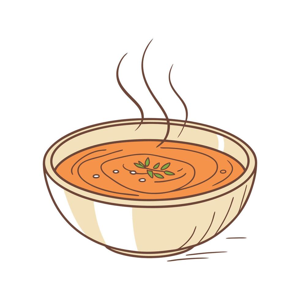 Flavorful Butternut Squash Soup Easy Recipe vector