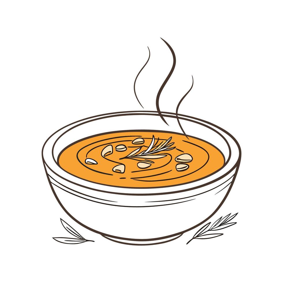 Savory Butternut Squash Soup Healthy Delight vector