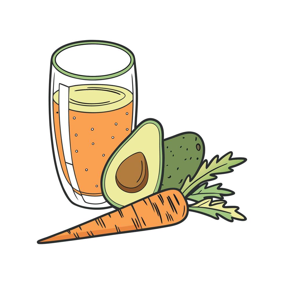 Nutritious Carrot Avocado Blend Quick Option vector