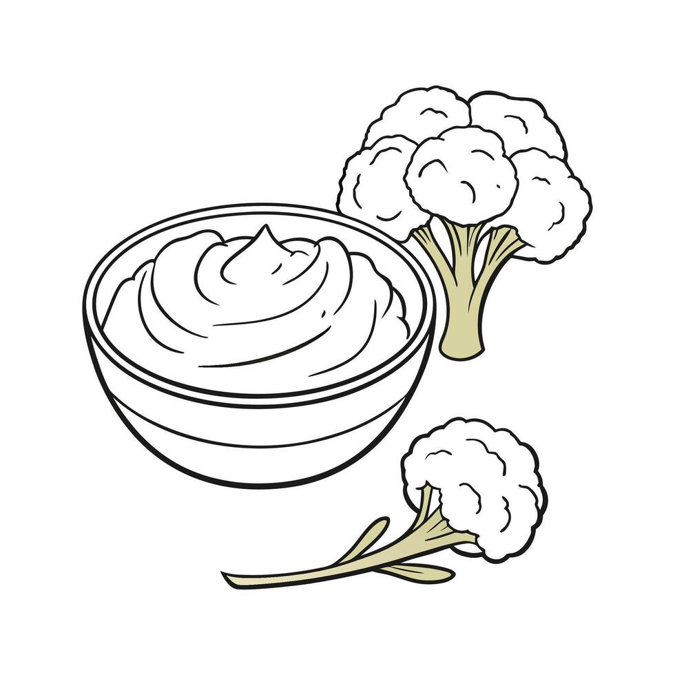 Nutritious Cauliflower Mash for Meals vector