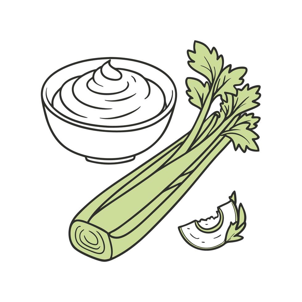 Delicious Celery Mash Easy Dish vector