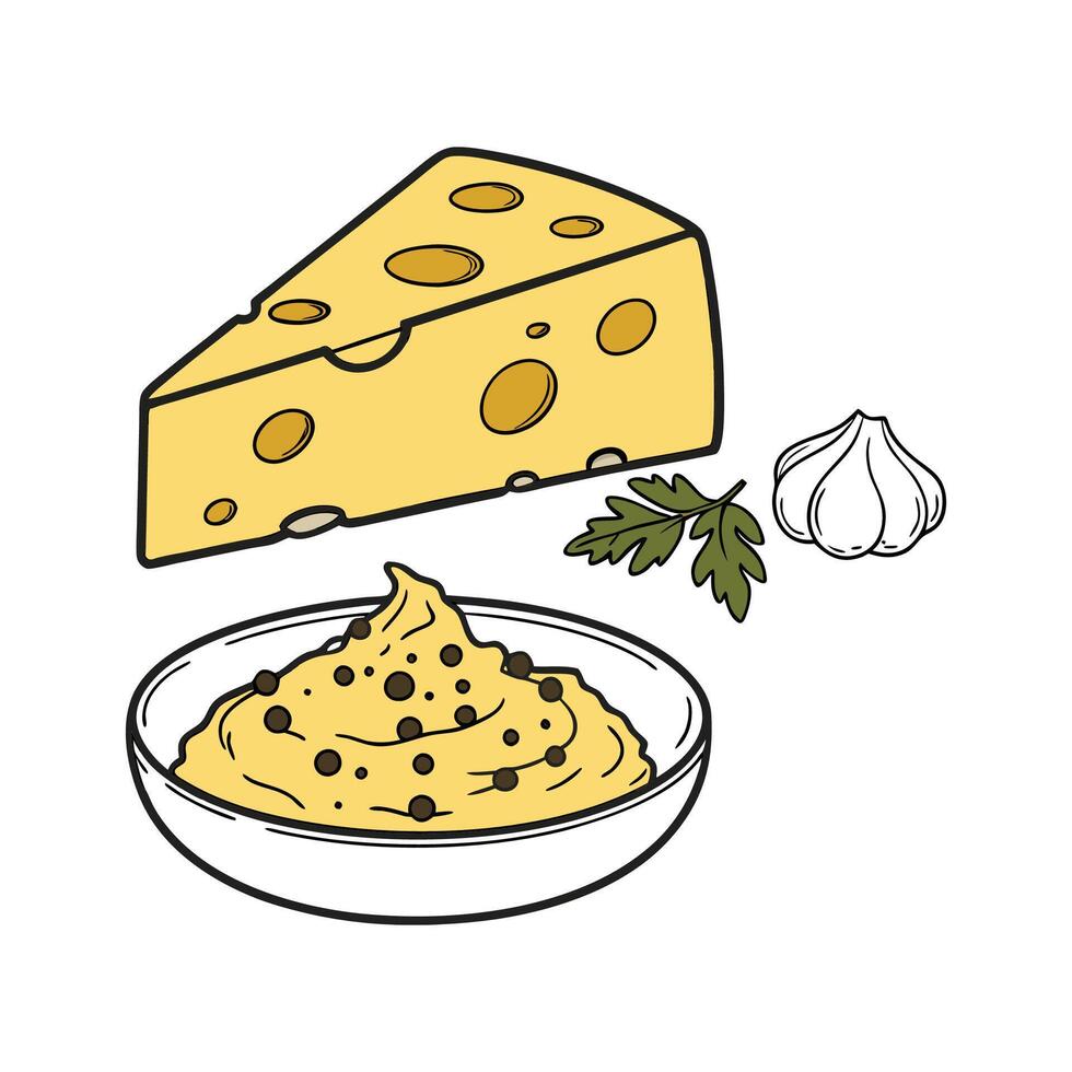 Nutritious Cheddar Cheese Mash Flavorful Option vector