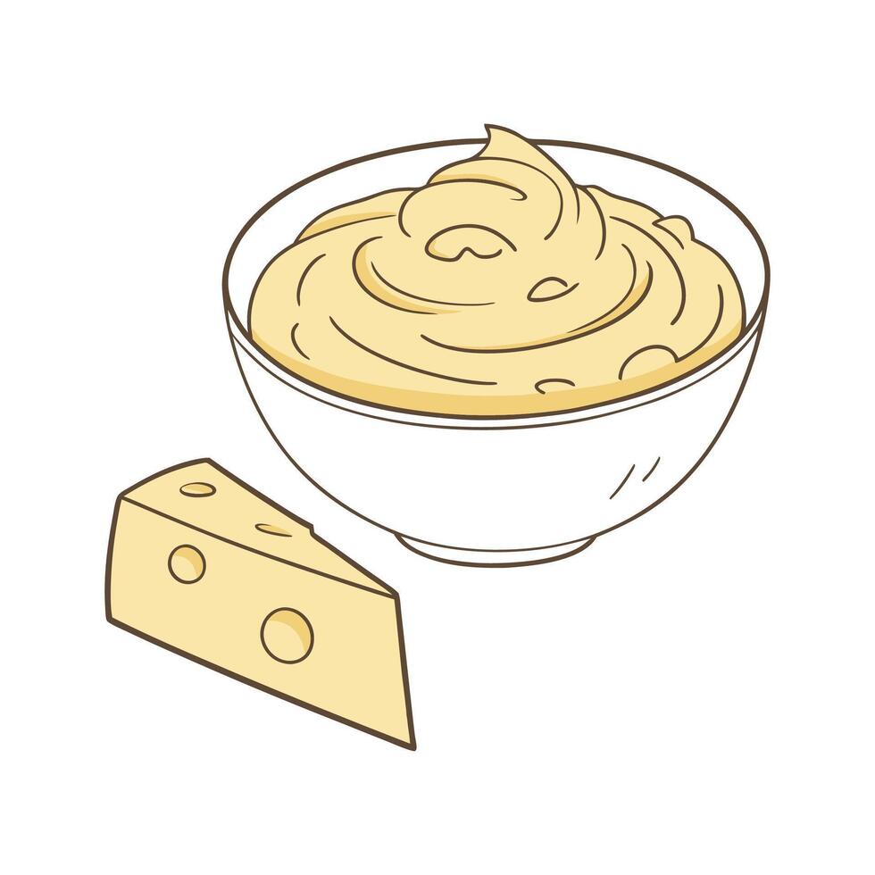 Delicious Cheese Puree Easy Recipe vector