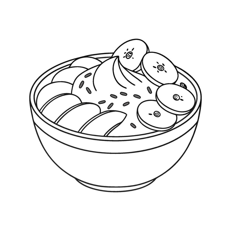 Nutritious Chia Banana Pudding Quick Recipe vector