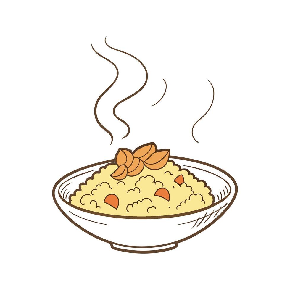 Nutritious Couscous Mash Easy Delight vector