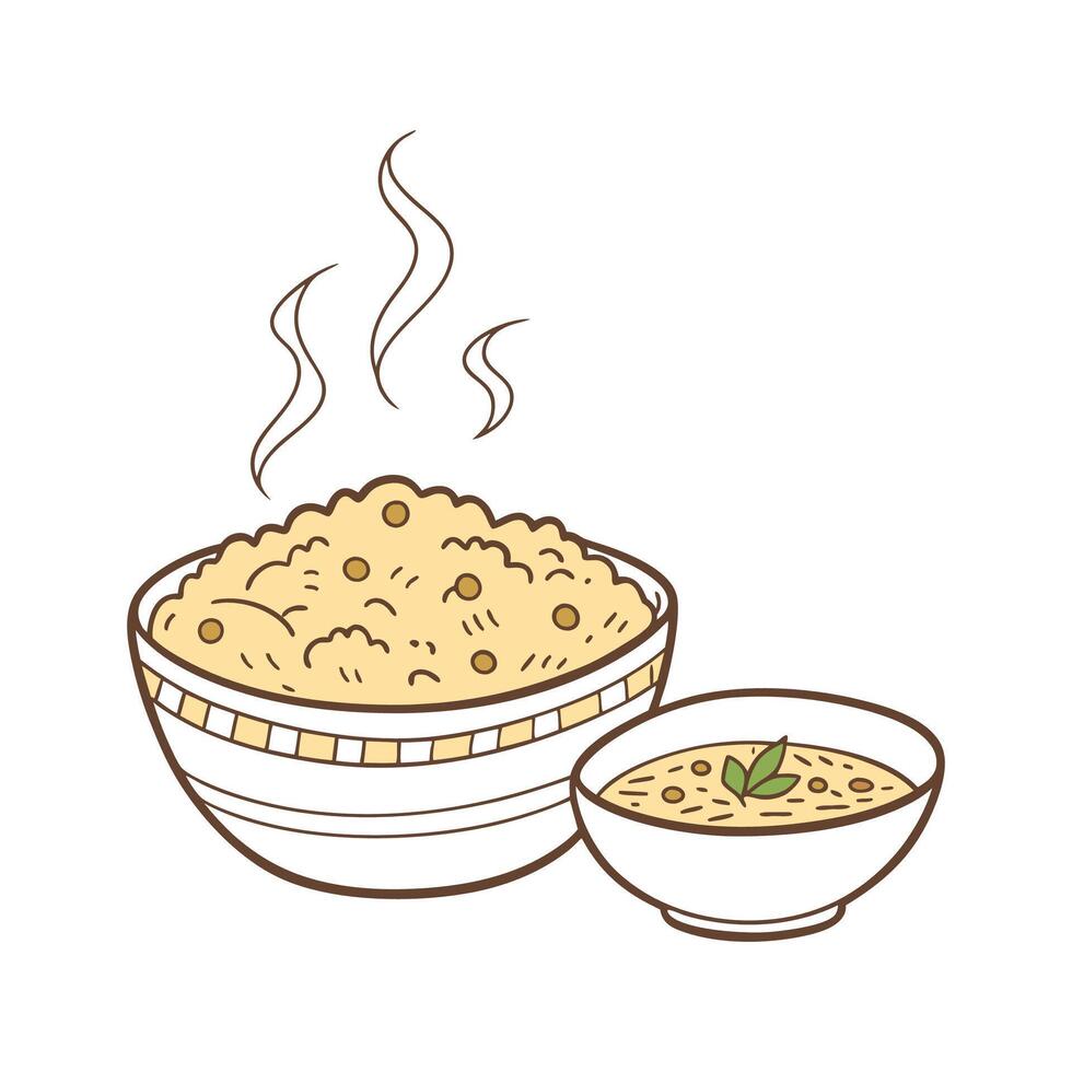 Savory Couscous Mash Flavorful Option vector