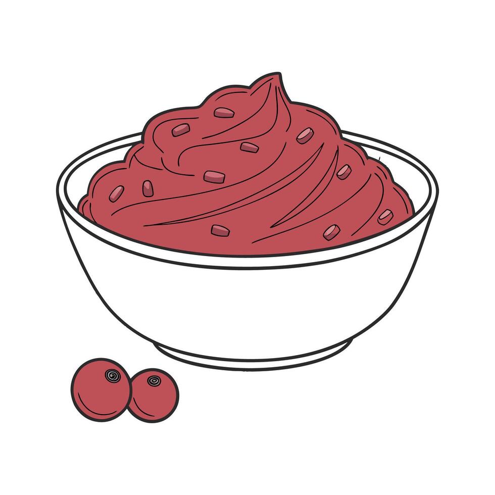 Creamy Cranberry Puree for Kids vector