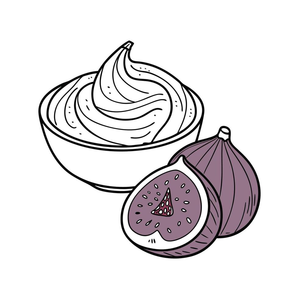 Savory Fig Mash Easy Recipe vector