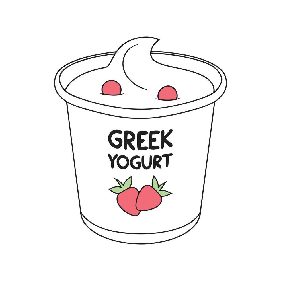 Nutritious Greek Yogurt for Healthy Snacking vector