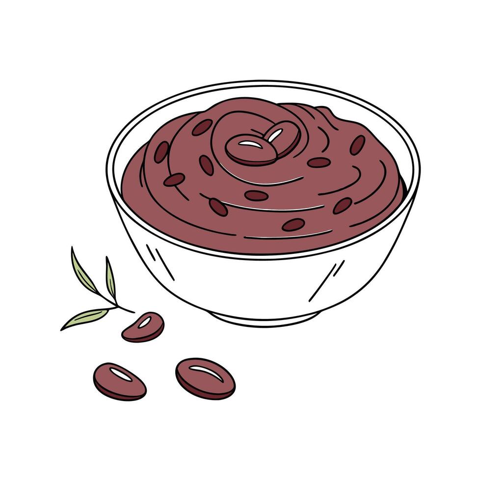Delicious Kidney Beans Puree Flavorful Option vector