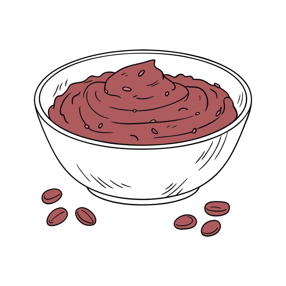 Tasty Kidney Beans Puree Healthy Snack vector