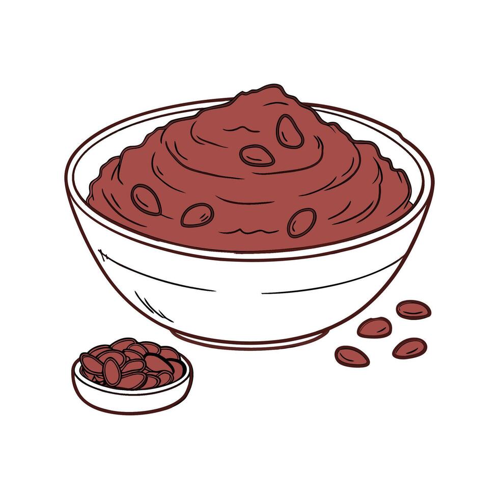 Nutritious Kidney Beans Puree Healthy Dish vector