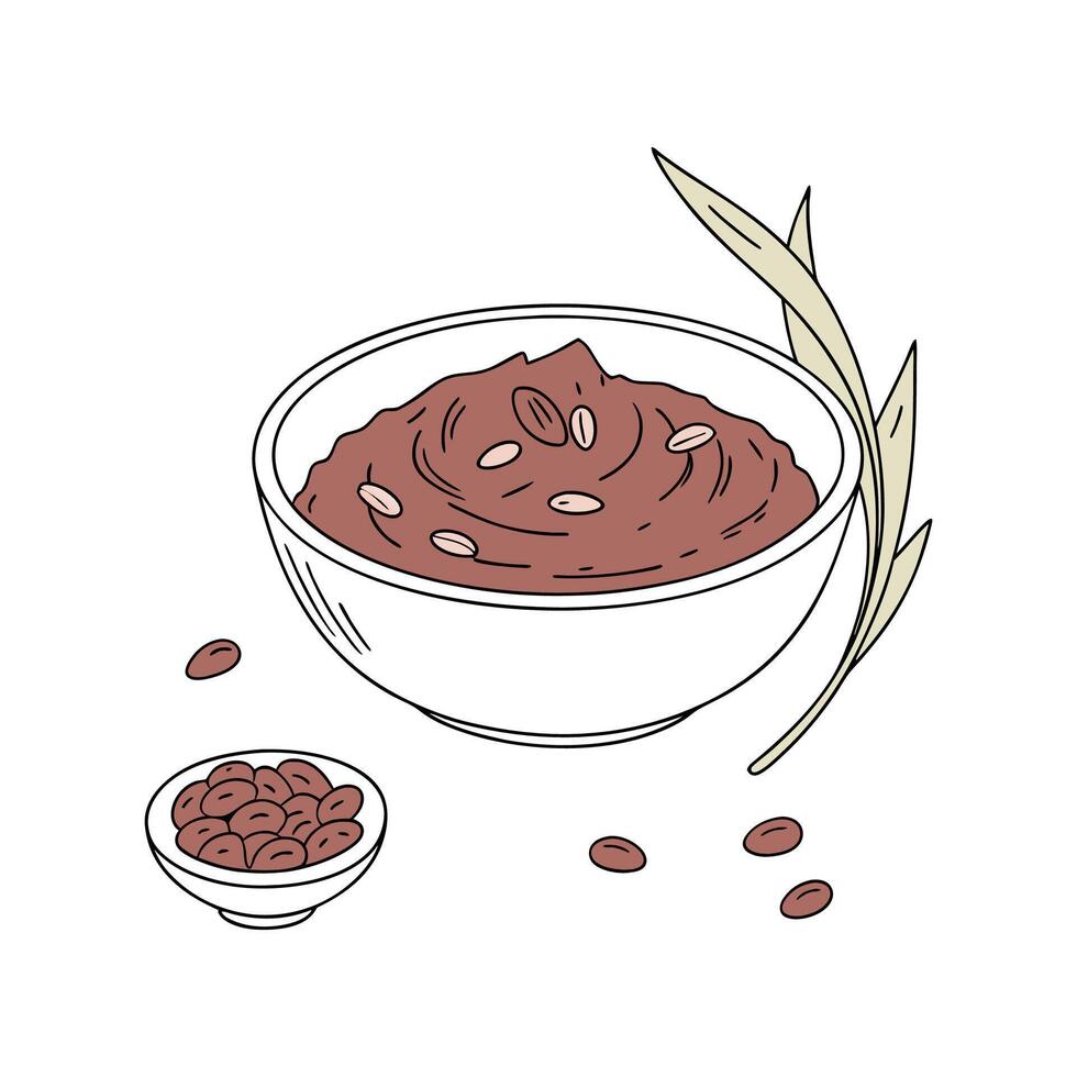 Savory Kidney Beans Puree Delight vector