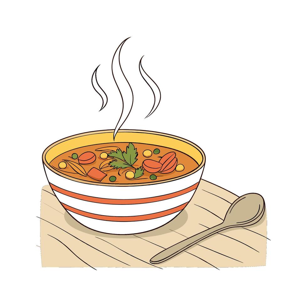 Nutritious Lentil Carrot Soup for Healthy Meals vector