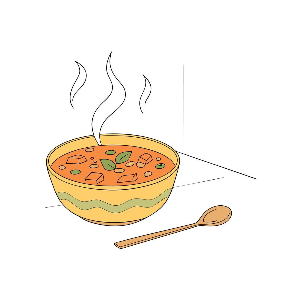 Yummy Lentil Carrot Soup for Healthy Snacking vector