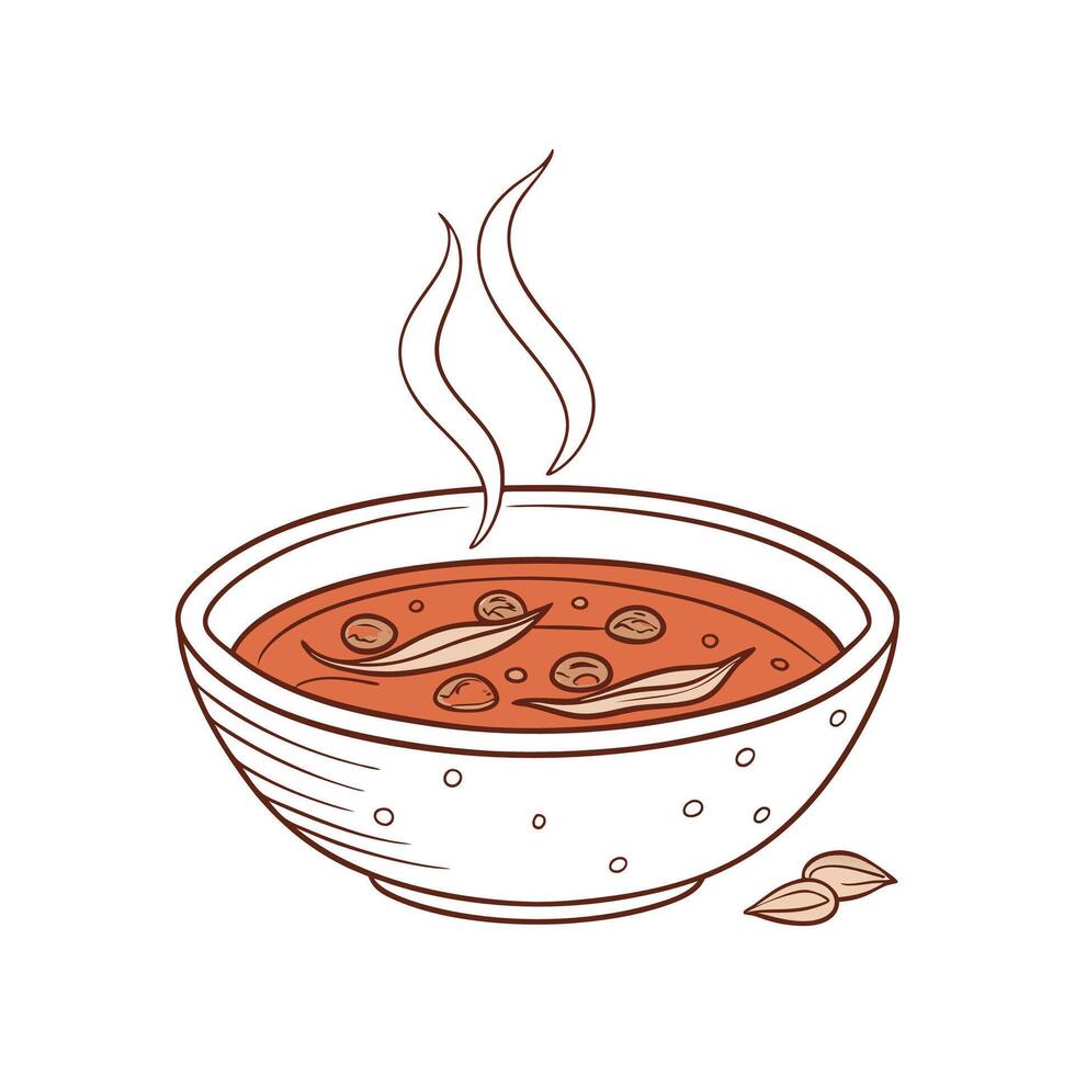 Savory Lentil Soup Easy Recipe vector