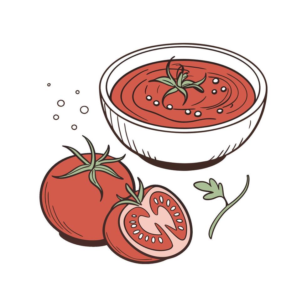 Savory Lentil Tomato Puree Quick Snack vector