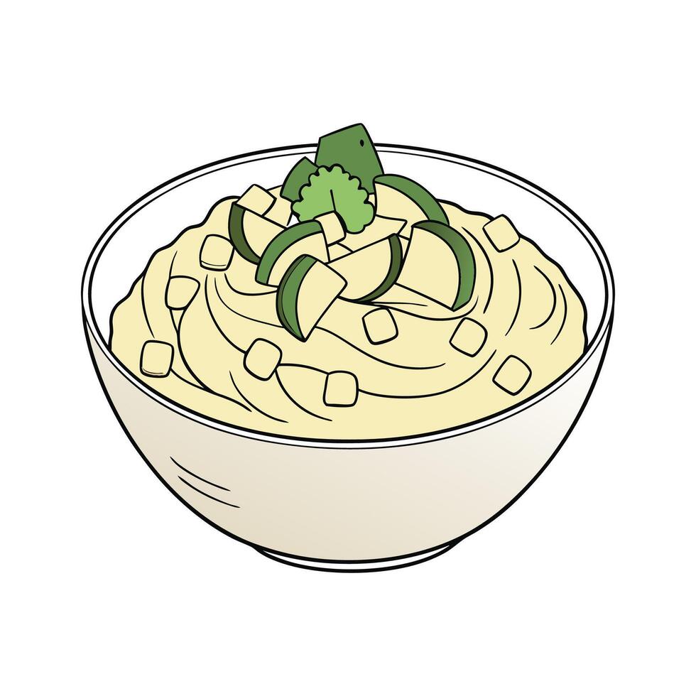 Tasty Mashed Chickpea Zucchini Flavorful Option vector