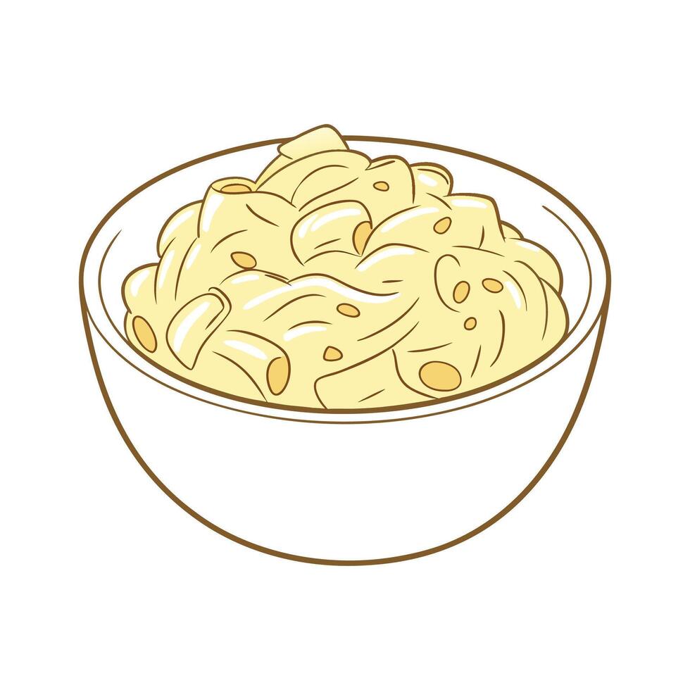 Nutritious Mashed Mac and Cheese Healthy Delight vector