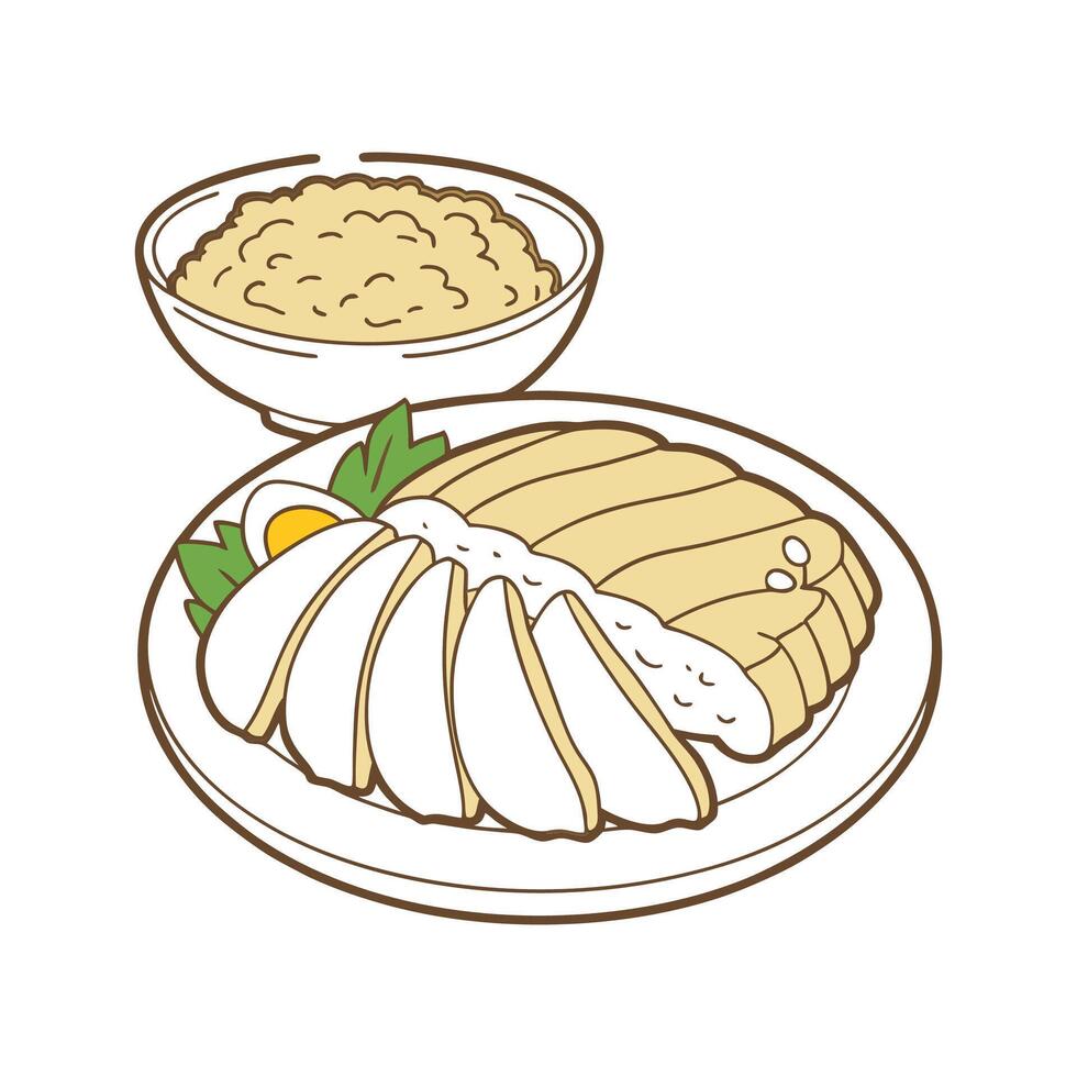 Savory Mashed Turkey Brown Rice Quick Snack vector