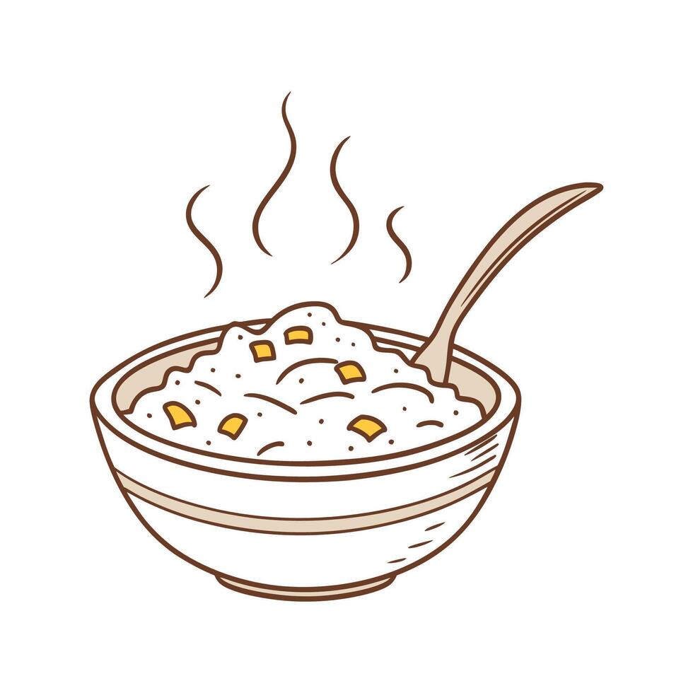 Delicious Millet Porridge for Kids vector