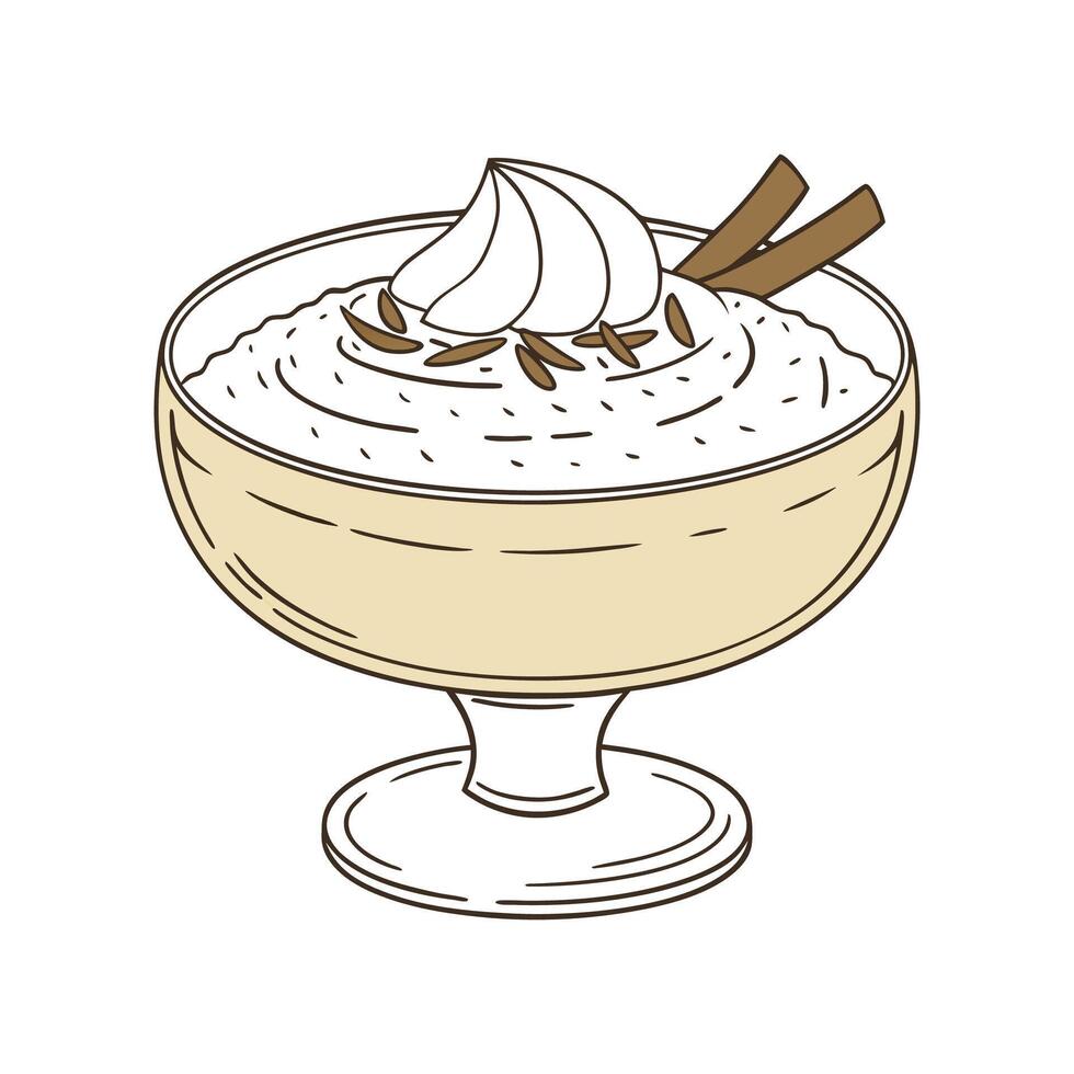 Nutritious Mini Coconut Rice Pudding for Healthy Treats vector