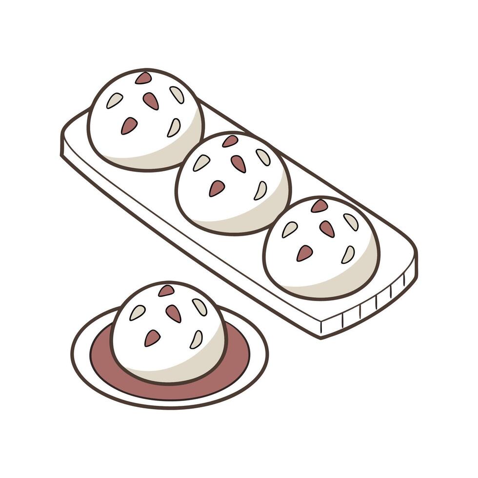Tasty Mini Mashed Rice Cakes Healthy Option vector