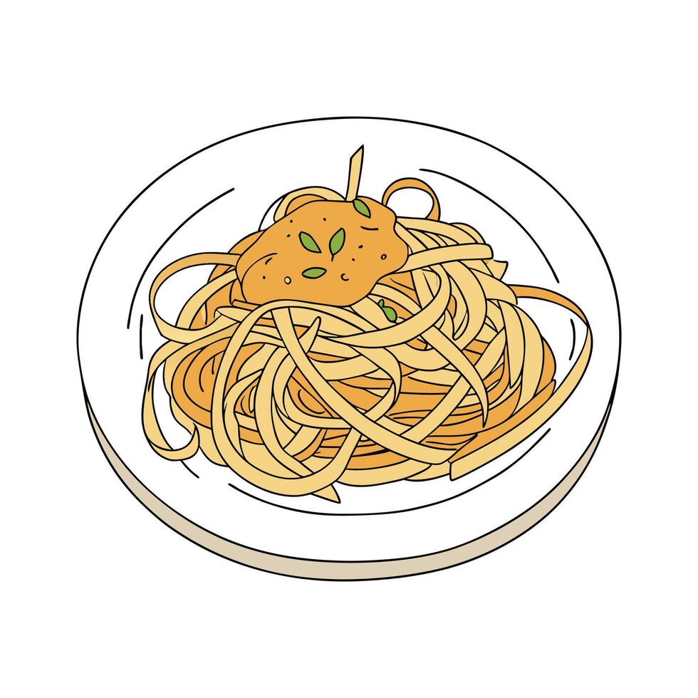 Creamy Mini Whole Wheat Pasta with Pumpkin Sauce for Nutritional Meals vector