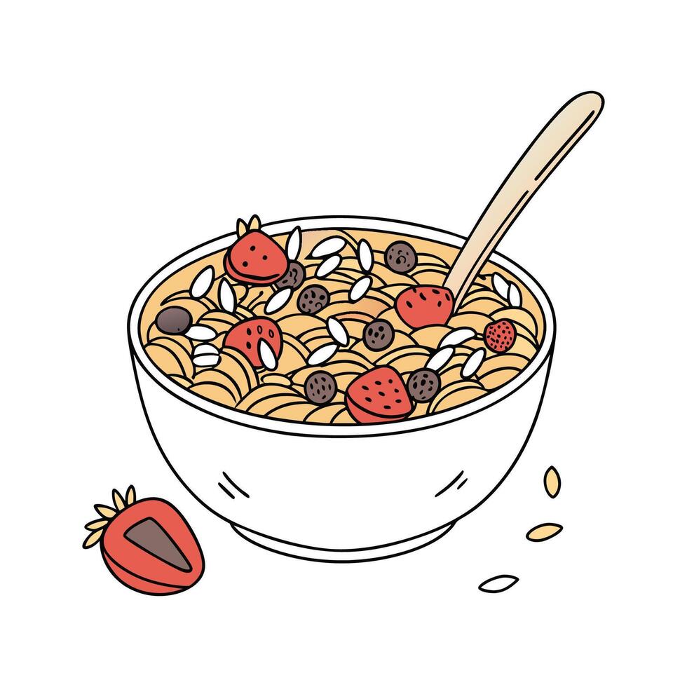Delicious MultiGrain Cereal for Kids vector