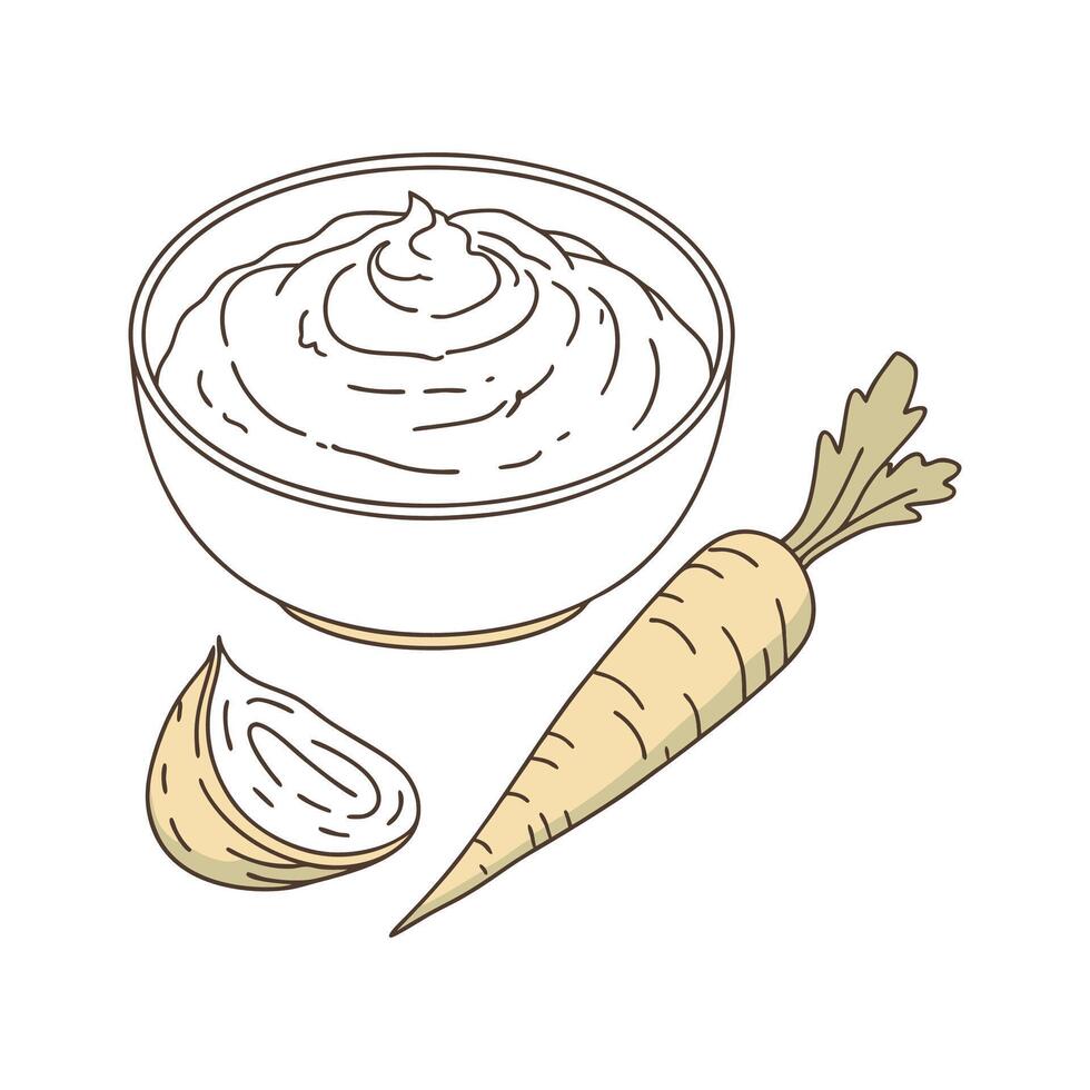 Delicious Parsnip Mash for Kids vector