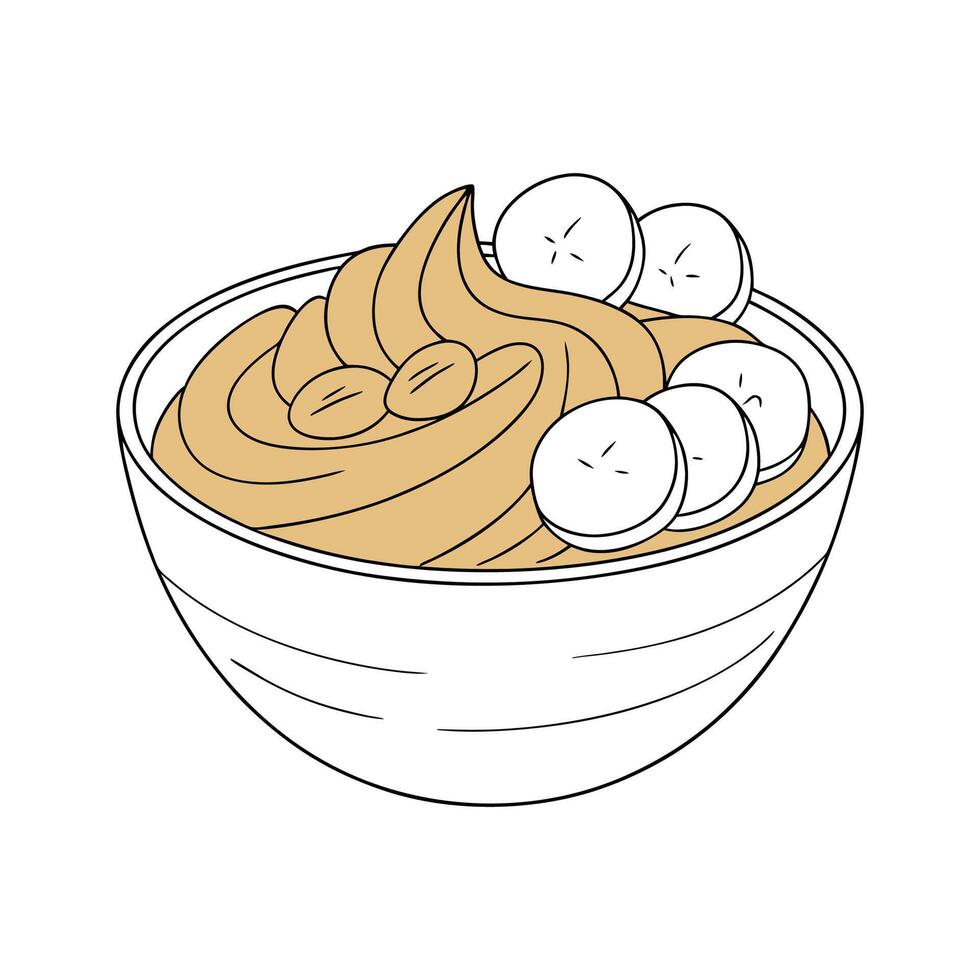 Yummy Peanut Butter Banana Mash for Healthy Snacking vector