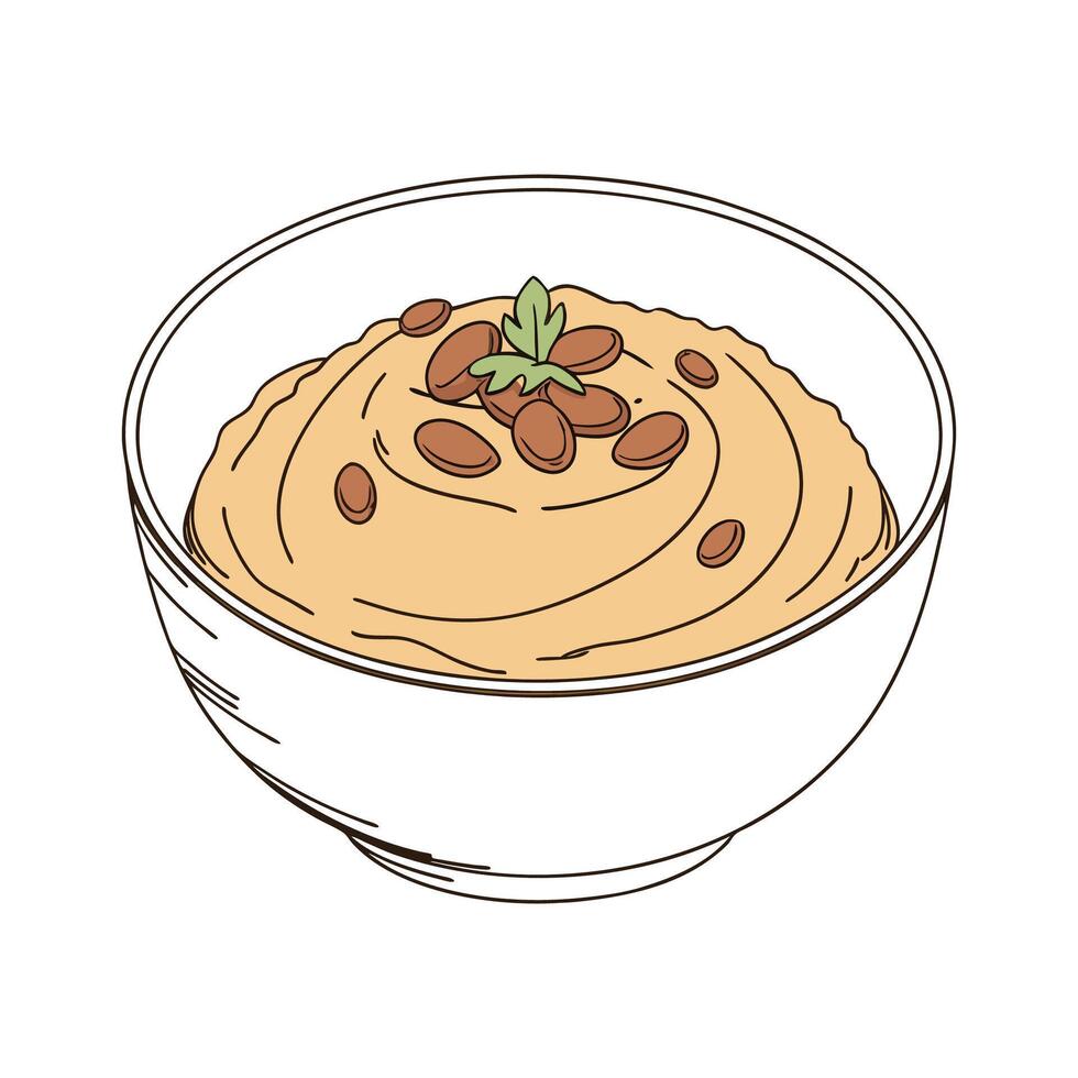 Delicious Pinto Beans Mash Flavorful Delight vector