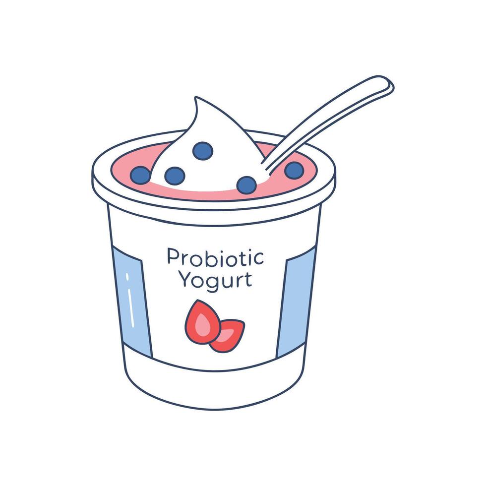 Savory Probiotic Yogurt Quick Snack vector