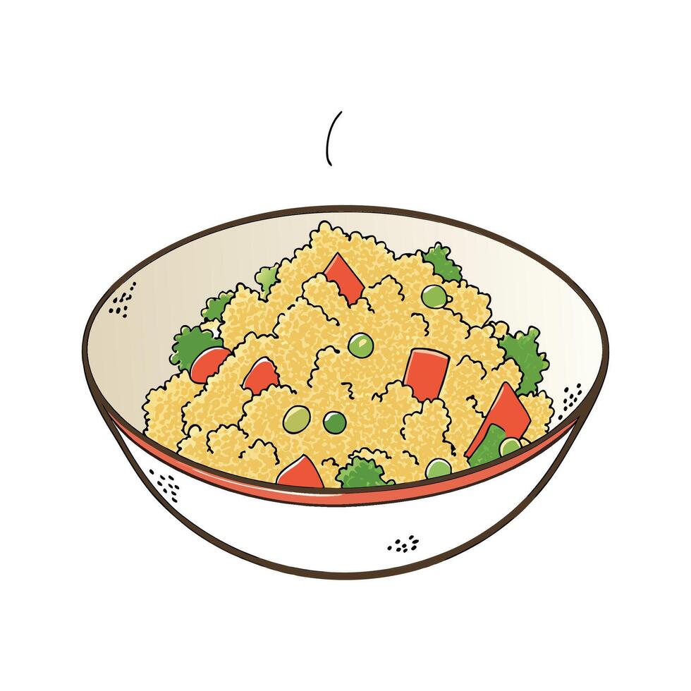 Nutritious Quinoa Mash for Healthy Meals vector