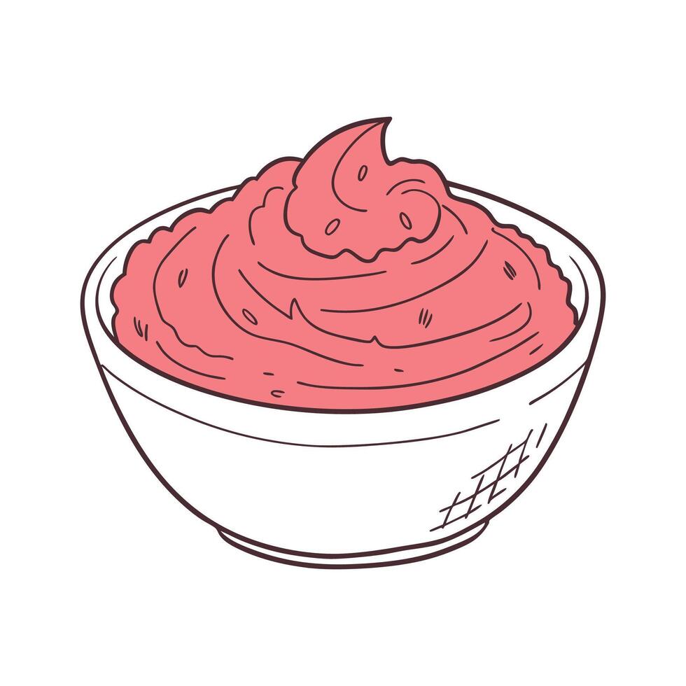 Nutritious Radish Puree Healthy Option vector