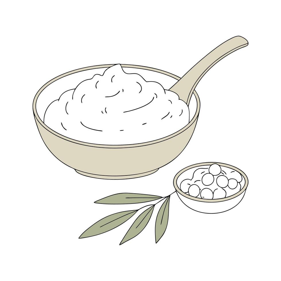 Nutritious Ricotta Cheese Mash for Healthy Treats vector
